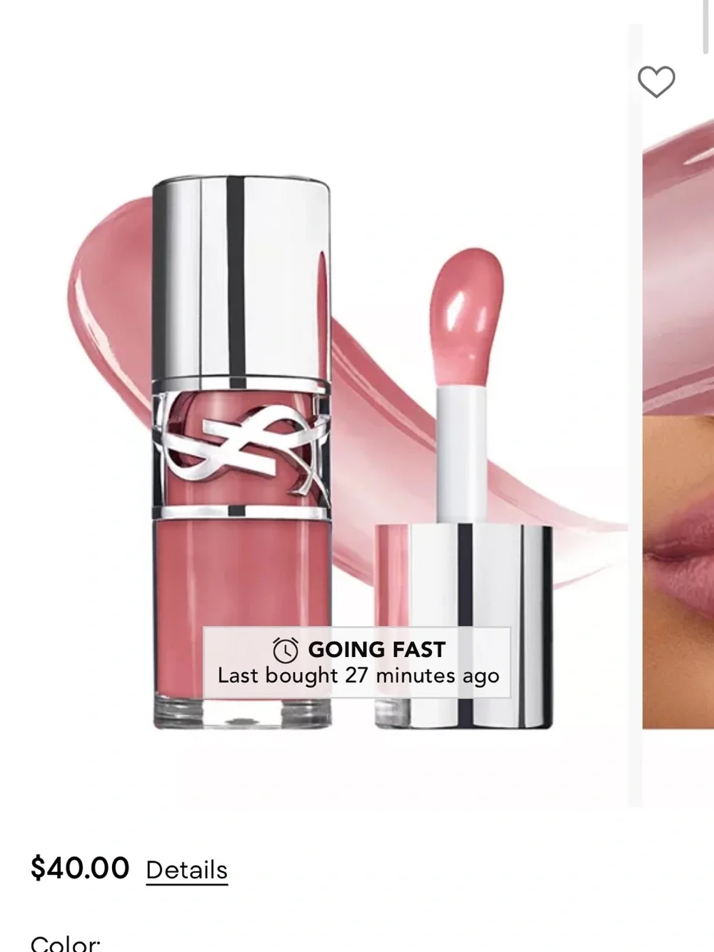 Yves Saint Laurent YSL Loveshine Plumping Lip Oil Gloss with Hyaluronic Acid